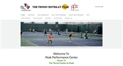 Desktop Screenshot of peaktennis.net