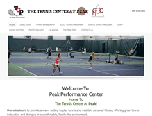 Tablet Screenshot of peaktennis.net